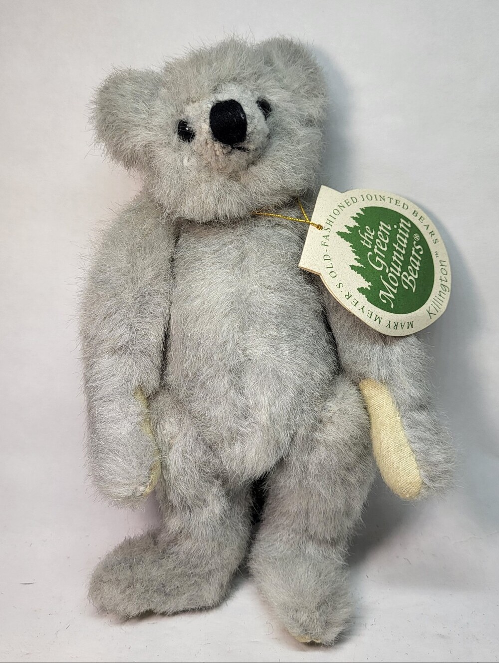 Green Mountain BEAR Killington Gray Plush Jointed 9" Vtg 1993 Mary Meyer NOS